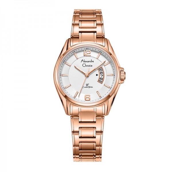 Alexandre Christie AC 8684 Rosegold White Lady LDBRGSL